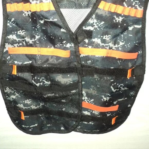 Blasters & Nerf Dart Guns Kids Gaming Tactical Jacket Camouflage One Size Black - Picture 3 of 6